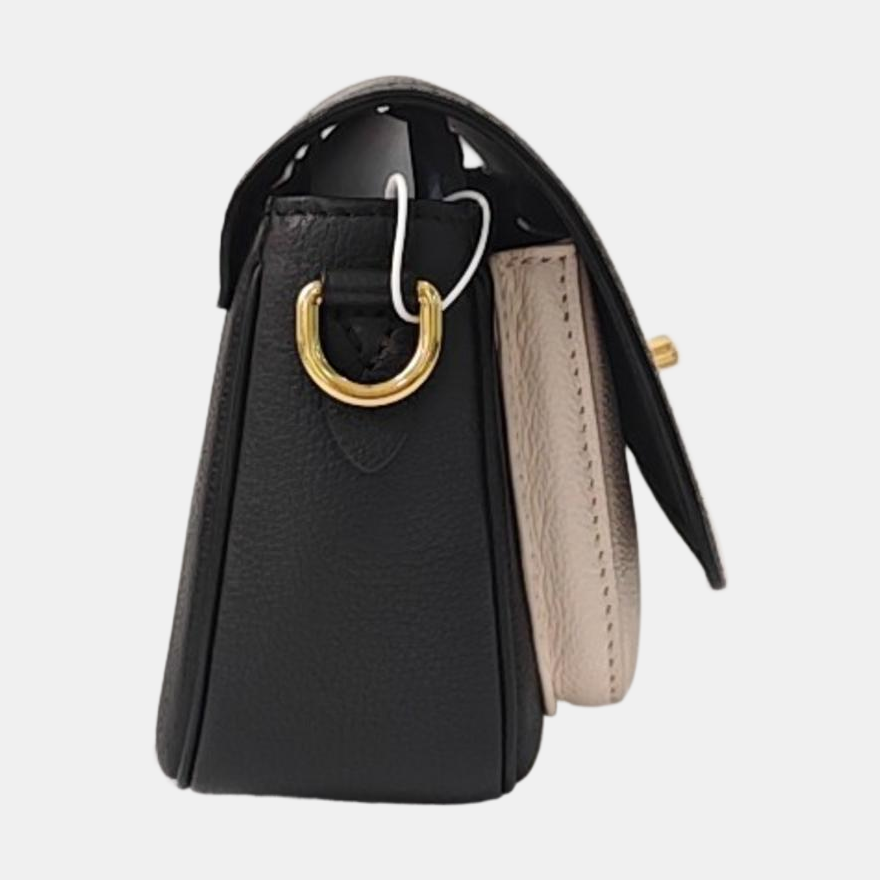 LOUIS VUITTON LOCKME TENDER Black Leather Shoulder Bag with Shoulder Strap, Gold Hardware, Removable Shoulder Strap-(SKU)-963366235