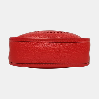 HERMÈS Evelyne TPM Flag Red Clemence Cowhide Openwork Evelyne Single Shoulder Bag Sling Bag Gold Hardware D Removable Strap-(SKU)-963421290