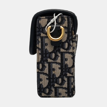 DIOR 30 Montaigne Blue Canvas Monogram Montaigne Bag Single Shoulder Bag Gold Hardware Removable Strap-(SKU)-963551147