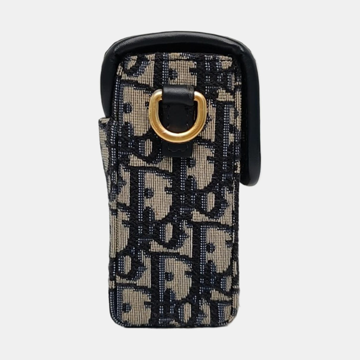 DIOR 30 Montaigne Blue Canvas Monogram Montaigne Bag Single Shoulder Bag Gold Hardware Removable Strap-(SKU)-963551147