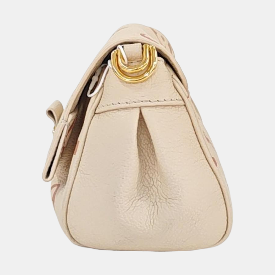 LOUIS VUITTON FAVORITE Beige Calfskin Monogram Embossed Single Shoulder Bag Crossbody with Gold Hardware Removable Shoulder Strap-(SKU)-963703492