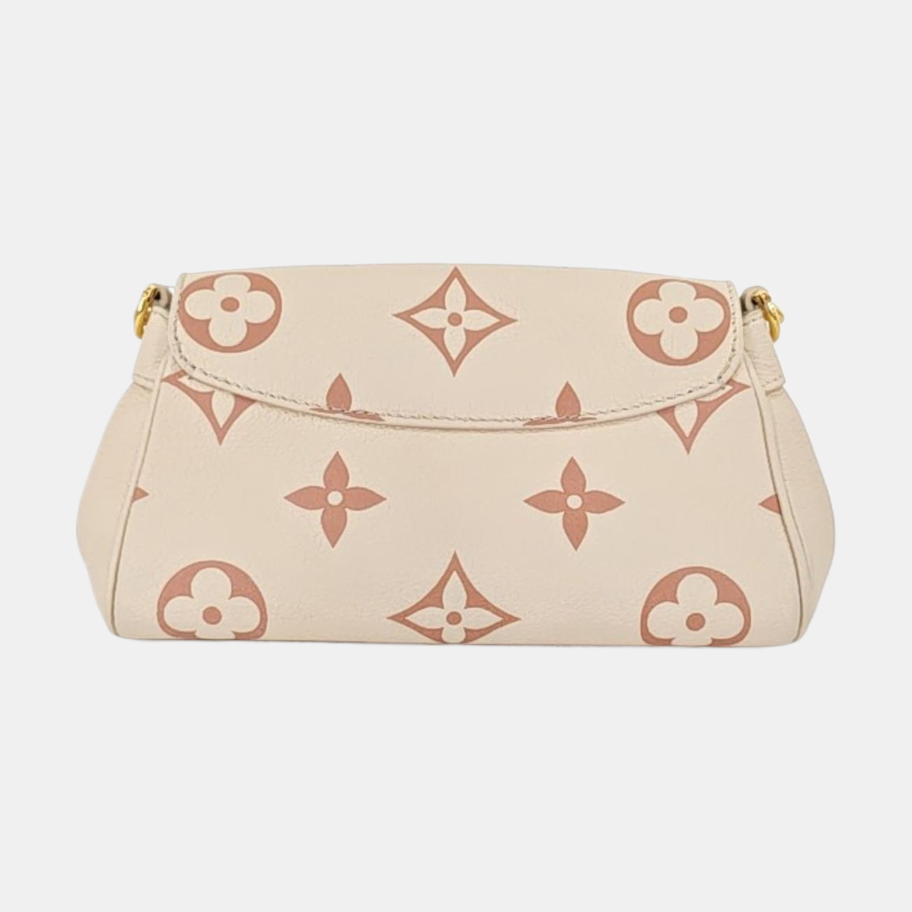 LOUIS VUITTON FAVORITE Beige Calfskin Monogram Embossed Single Shoulder Bag Crossbody with Gold Hardware Removable Shoulder Strap-(SKU)-963703492