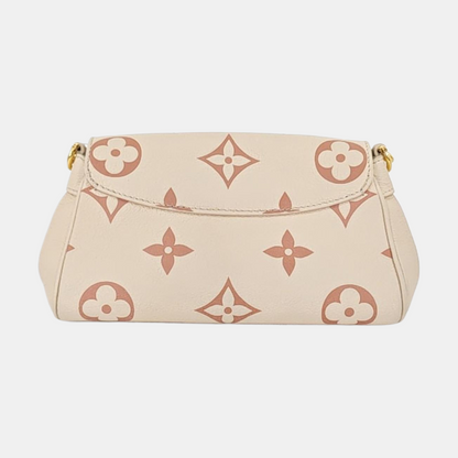 LOUIS VUITTON FAVORITE Beige Calfskin Monogram Embossed Single Shoulder Bag Crossbody with Gold Hardware Removable Shoulder Strap-(SKU)-963703492
