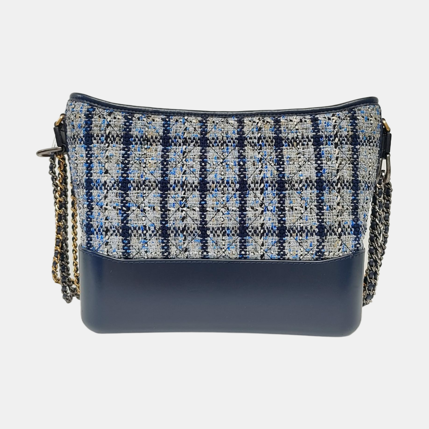 CHANEL GABRIELLE Medium Multicolor Wool Quilted Pattern Gabby Bag Crossbody Shoulder Bag Sling Bag Gold Silver Ruthenium Hardware 26 Clasp Removable Strap-(SKU)-963901852