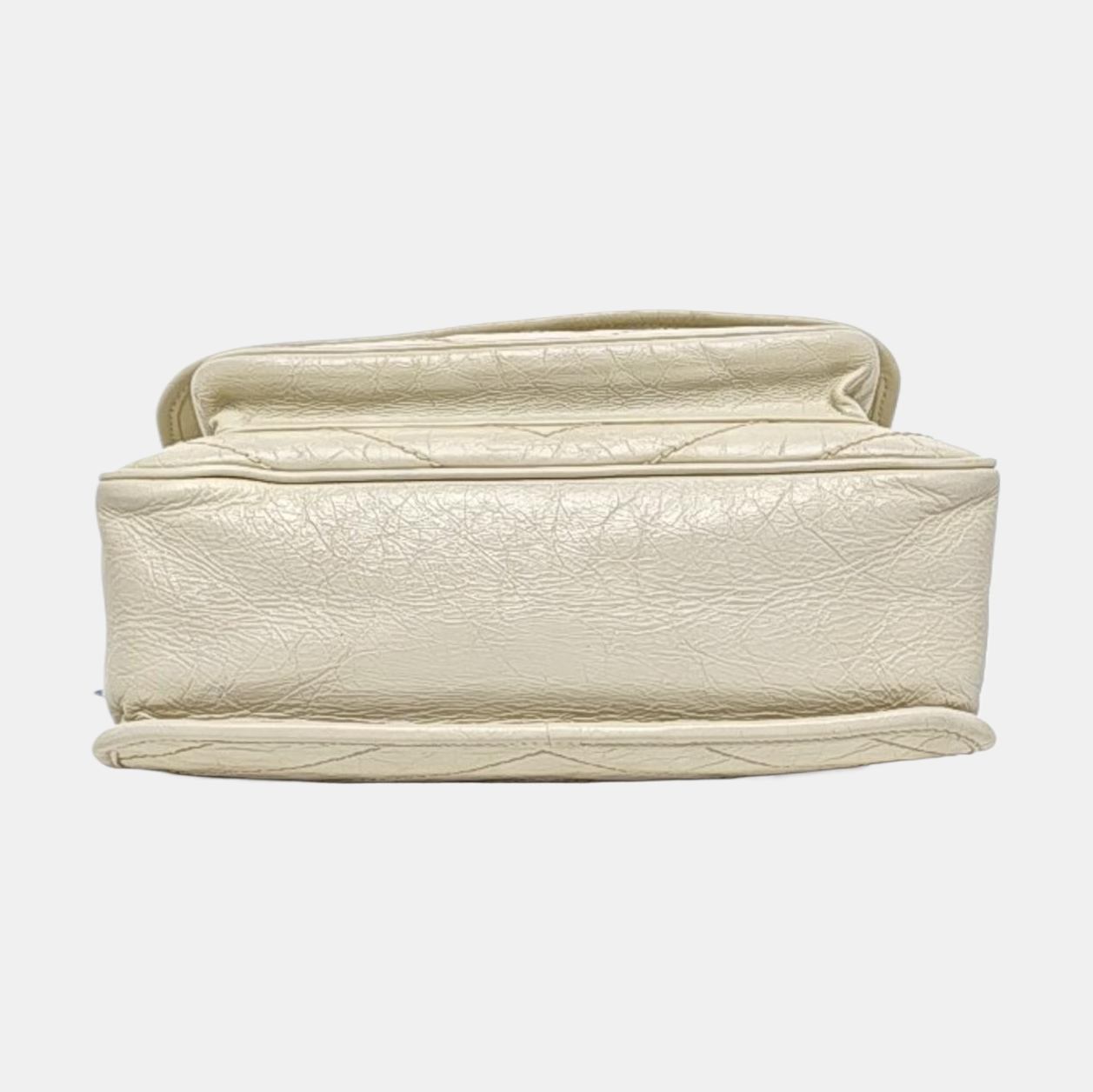 YSL NIKI Medium Beige Calfskin Plaid Quilted Shoulder Bag Crossbody Bag Palladium Hardware-(SKU)-963808720