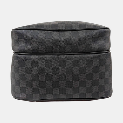 LOUIS VUITTON MICHAEL Gray Coated Canvas Checkered Backpack with Silver Hardware-(SKU)-963900822