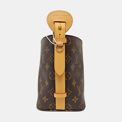 LOUIS VUITTON ALL IN small size brown coated canvas Monogram shoulder bag, handbag with gold hardware and inner pocket-(SKU)-963709822