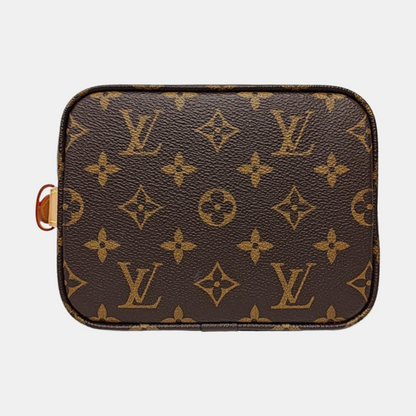 LOUIS VUITTON ALL IN small size brown coated canvas Monogram shoulder bag, handbag with gold hardware and inner pocket-(SKU)-963709822