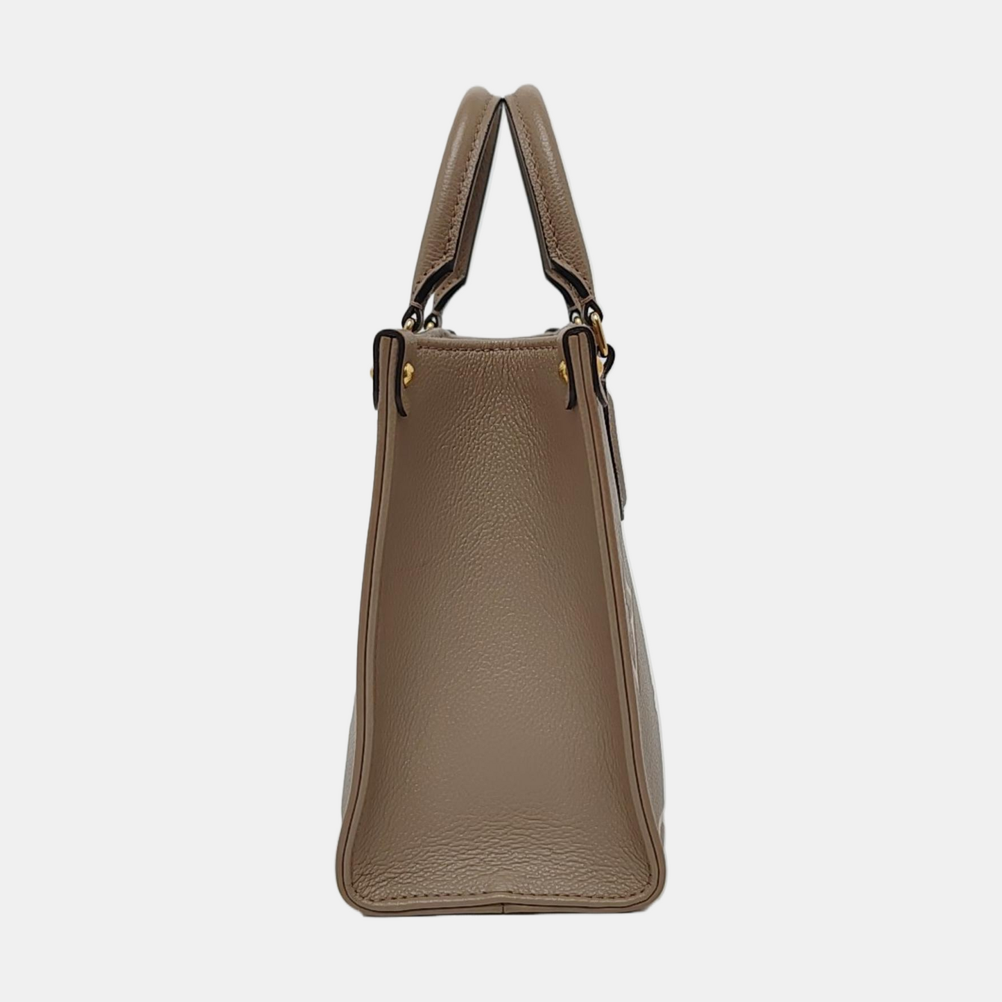 LOUIS VUITTON ONTHEGO Small Grey Calfskin Monogram Jungle Bag Shoulder Bag Tote Bag Crossbody Strap Gold Hardware Removable Strap-(SKU)-963972378