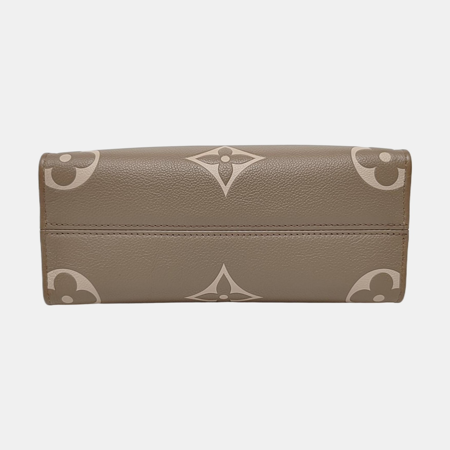 LOUIS VUITTON ONTHEGO Small Grey Calfskin Monogram Jungle Bag Shoulder Bag Tote Bag Crossbody Strap Gold Hardware Removable Strap-(SKU)-963972378