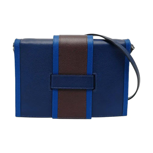 HERMÈS H Passant Royal Blue Evercolor Calfskin Shoulder Bag Crossbody Bag Silver Hardware Z Removable Strap-(SKU)-964082783