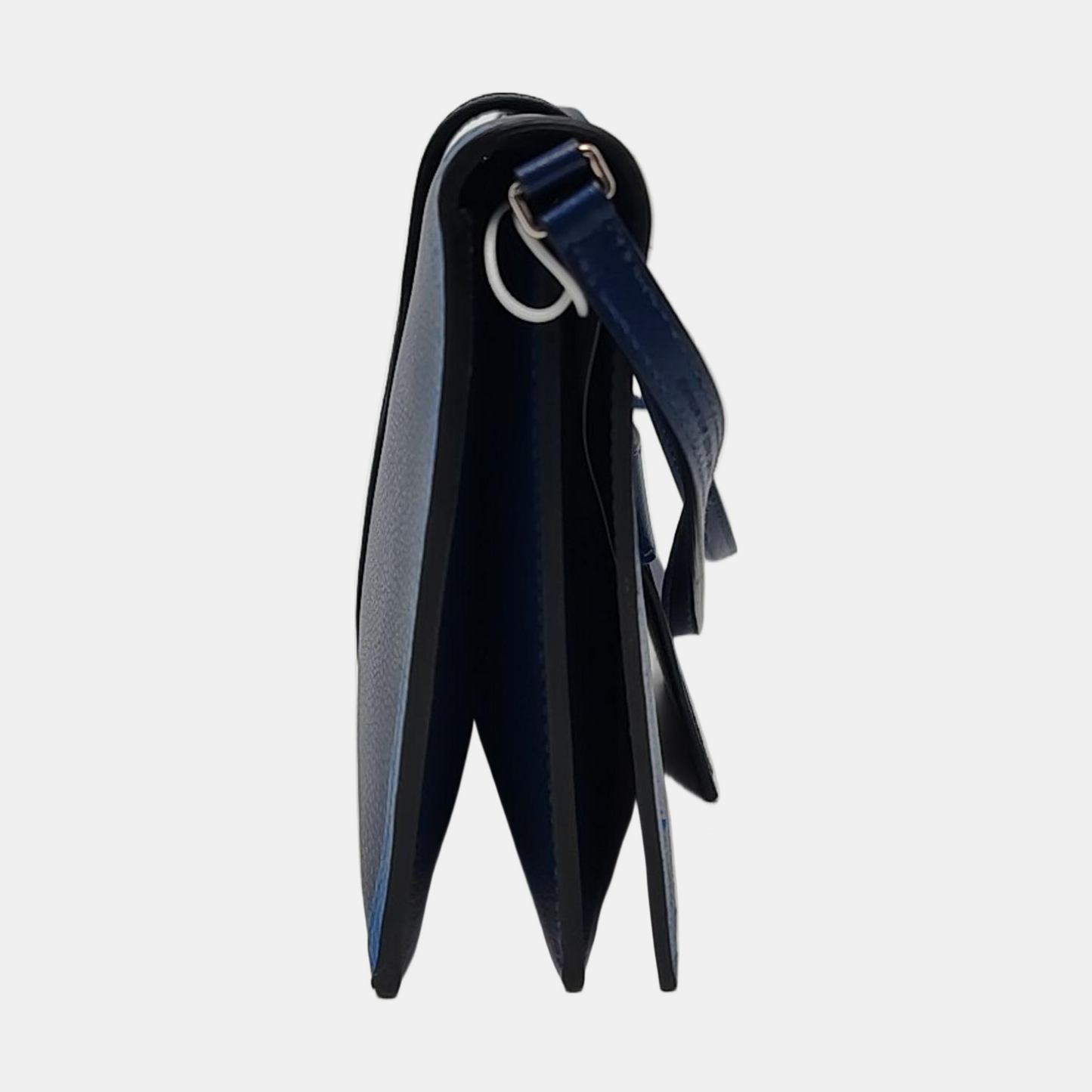 HERMÈS H Passant Royal Blue Evercolor Calfskin Shoulder Bag Crossbody Bag Silver Hardware Z Removable Strap-(SKU)-964082783