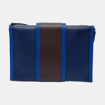 HERMÈS H Passant Royal Blue Evercolor Calfskin Shoulder Bag Crossbody Bag Silver Hardware Z Removable Strap-(SKU)-964082783