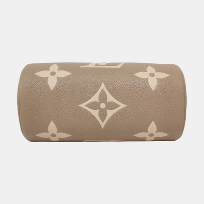 LOUIS VUITTON PAPILLON BB Elephant Gray Leather Grained Papillon Shoulder Bag Crossbody Bag with Detachable Strap-(SKU)-964377475