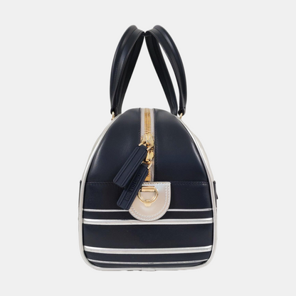 DIOR Vibe Silver Cowhide Single Shoulder Bag with Gold Hardware, Removable Strap-(SKU)-964309600