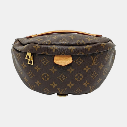 LOUIS VUITTON BUMBAG Brown Coated Canvas Monogram Fanny Pack Crossbody Shoulder Bag-(SKU)-964548605
