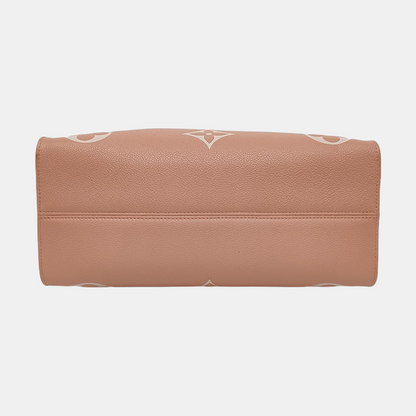 LOUIS VUITTON ONTHEGO Medium Pink Calfskin Monogram Jungle Bag Crossbody Shoulder Bag with Golden Hardware-(SKU)-964570845