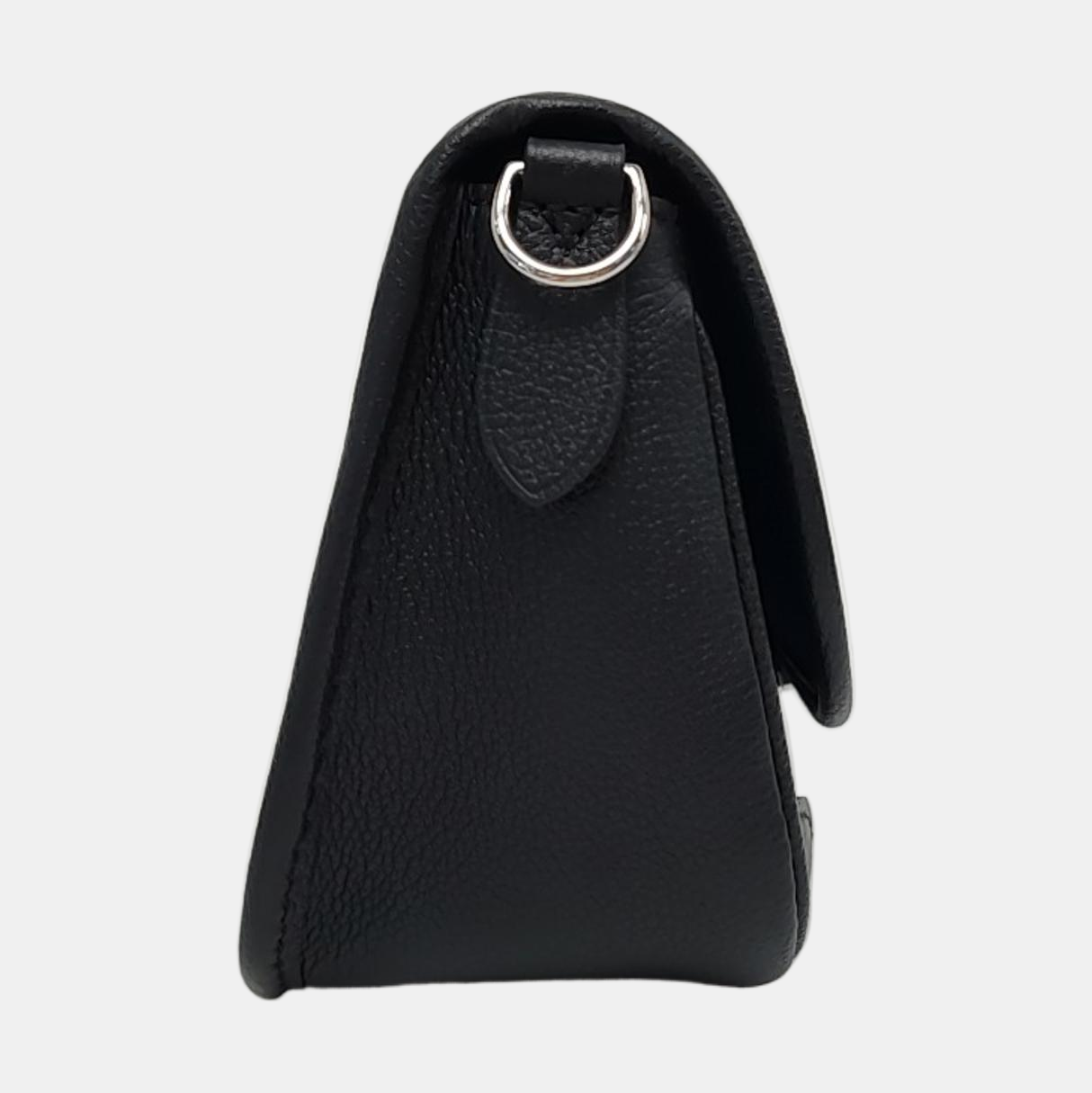 LOUIS VUITTON BUCI Black EPI Calfskin Water Ripple Pattern Single Shoulder Bag Crossbody Handbag Silver Hardware Removable Shoulder Strap Complete Accessories-(SKU)-964733197