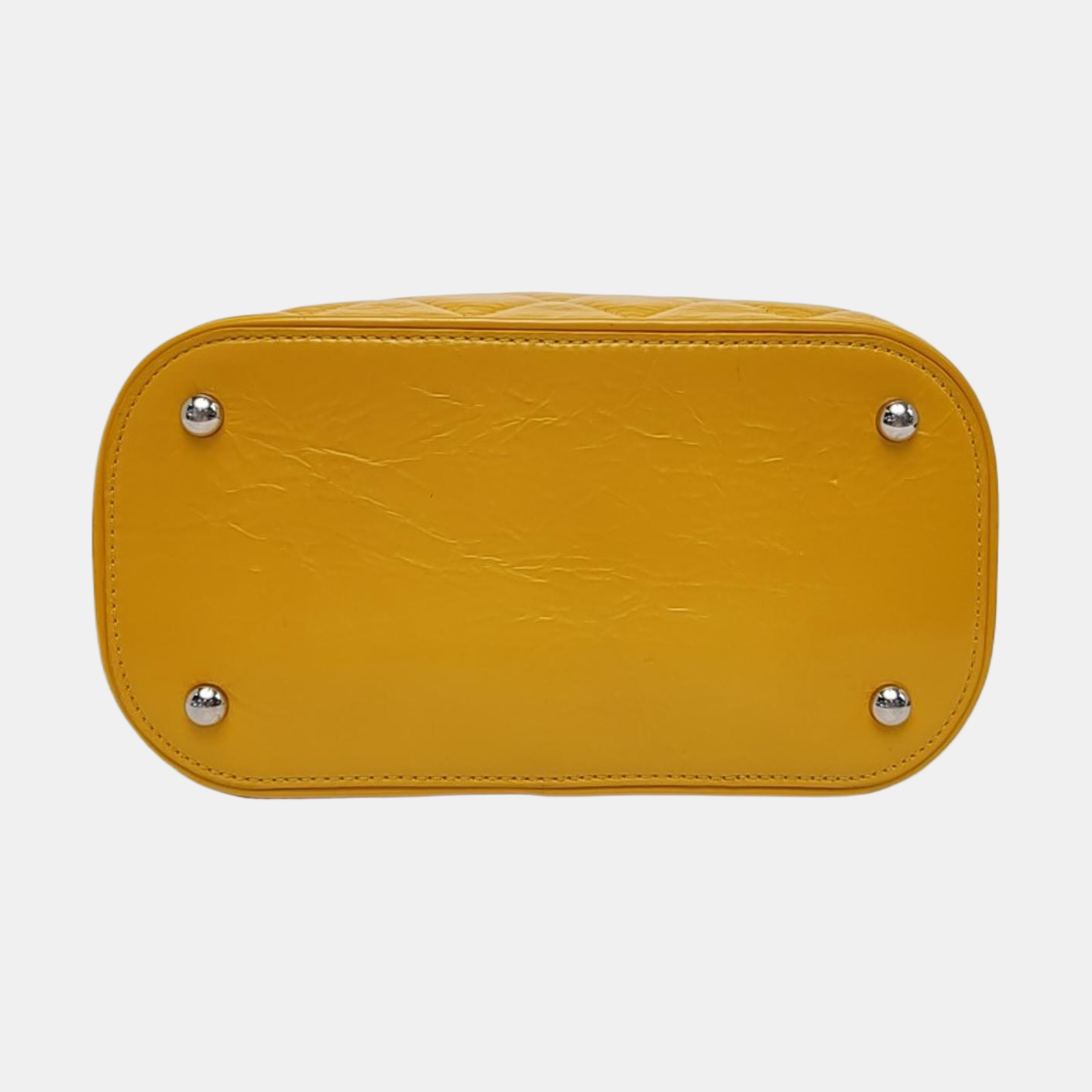 CHANEL AQUARIUM Medium Yellow Calfskin Quilted Backpack, Handbag with Silver Hardware, 26 compartments-(SKU)-964845024