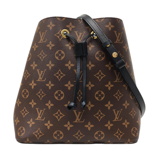 LOUIS VUITTON NÉONOÉ Medium Brown Coated Canvas Monogram Neverfull Shoulder Bag with Gold Hardware and Detachable Strap-(SKU)-964794729