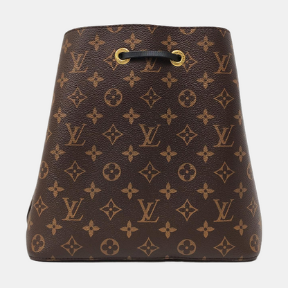 LOUIS VUITTON NÉONOÉ Medium Brown Coated Canvas Monogram Neverfull Shoulder Bag with Gold Hardware and Detachable Strap-(SKU)-964794729