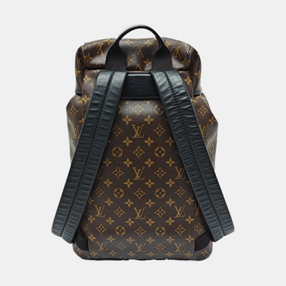 LOUIS VUITTON ZACK Medium Brown Coated Canvas Monogram Backpack Tote Bag Silver Hardware-(SKU)-965082946