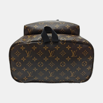 LOUIS VUITTON ZACK Medium Brown Coated Canvas Monogram Backpack Tote Bag Silver Hardware-(SKU)-965082946