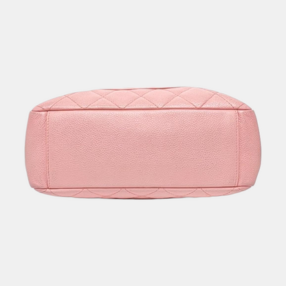 CHANEL CHANEL PST Pink Calfskin Quilted Handbag Gold Hardware 8 Clasp-(SKU)-964725019