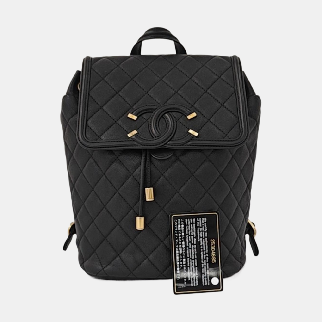 CHANEL FILIGREE black grained leather quilted shoulder bag, crossbody bag, handbag with gold hardware and 25 chain links-(SKU)-964770132