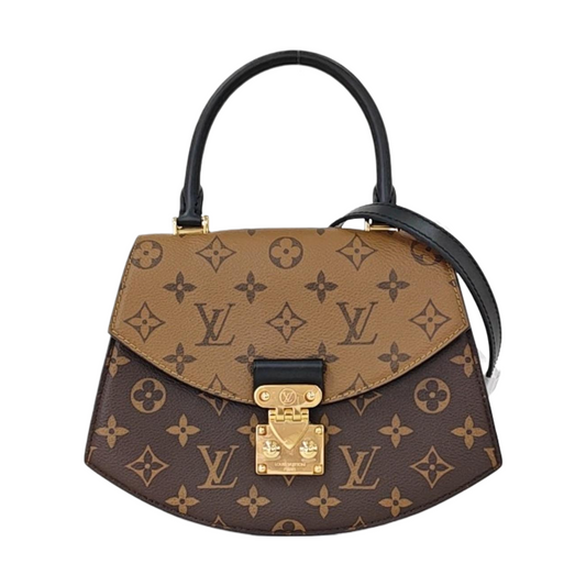 LOUIS VUITTON EDEN Brown Coated Canvas Monogram Shoulder Bag Tote Bag Crossbody Bag Golden Hardware Removable Strap-(SKU)-964991071