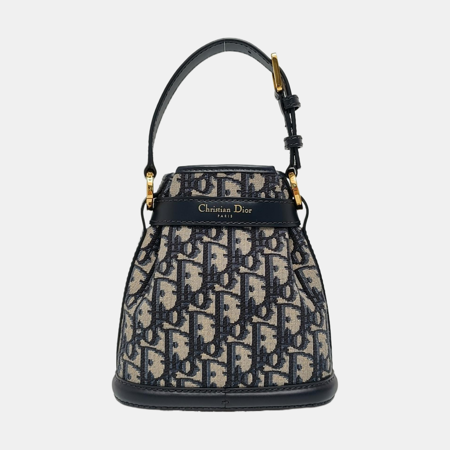 DIOR C'Est Dior Small Deep Blue Coated Canvas Monogram Shoulder Bag Crossbody Handbag Gold Hardware 2 Detachable Shoulder Straps-(SKU)-960717156