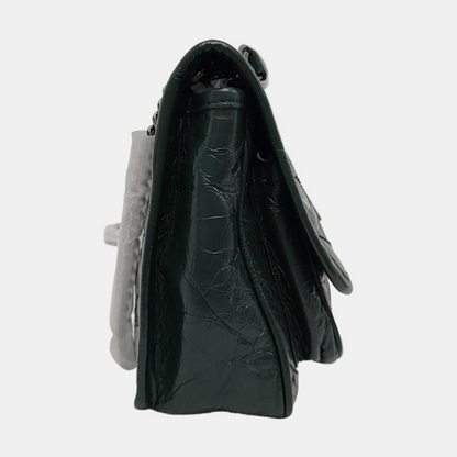 YSL NIKI Small Dark Green Leather Quilted V Pattern Shoulder Bag and Crossbody with Detachable Strap, Black Rhodium-Plated Hardware-(SKU)-965294545