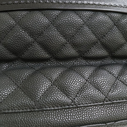 CHANEL GLOBE TROTTER Black Calfskin Quilted Crossbody Shoulder Bag Handbag Gold Hardware 18 Clasp-(SKU)-965080206
