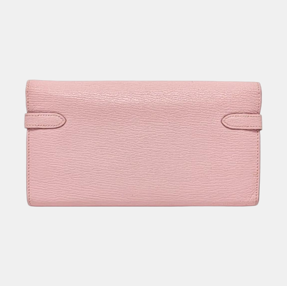HERMÈS Kelly Milkshake Pink Chèvre Mysore Goat Skin Kelly Bag Wallet Silver Hardware D External Stitch-(SKU)-965277205