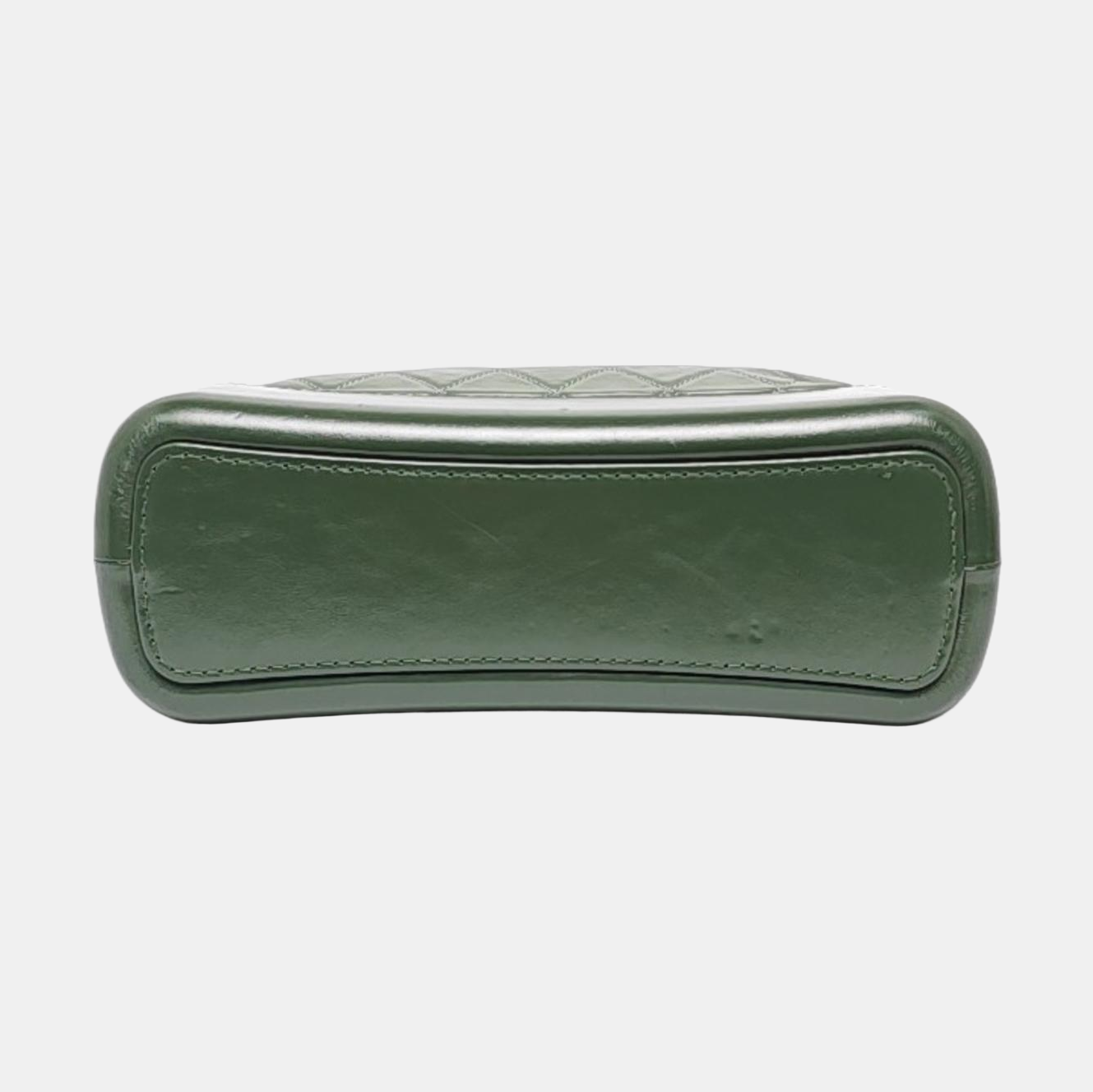 CHANEL GABRIELLE Medium Green Leather Quilted Single Shoulder Bag 24 Clasp Golden Hardware Removable Strap-(SKU)-965602113