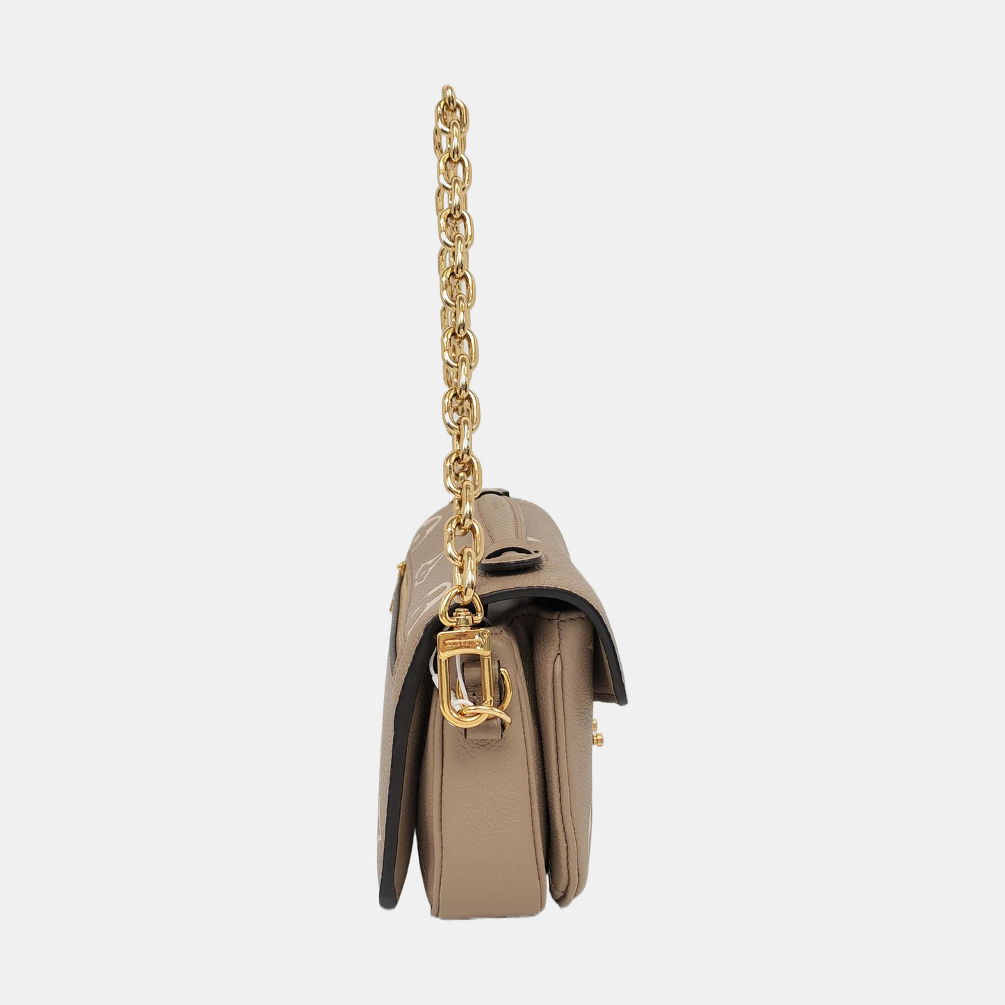 LOUIS VUITTON MÉTIS EAST WEST Elephant Grey Leather Monogram Embossed Messenger Bag Shoulder Bag Tote Bag Golden Hardware 2 Removable Shoulder Straps-(SKU)-965421523