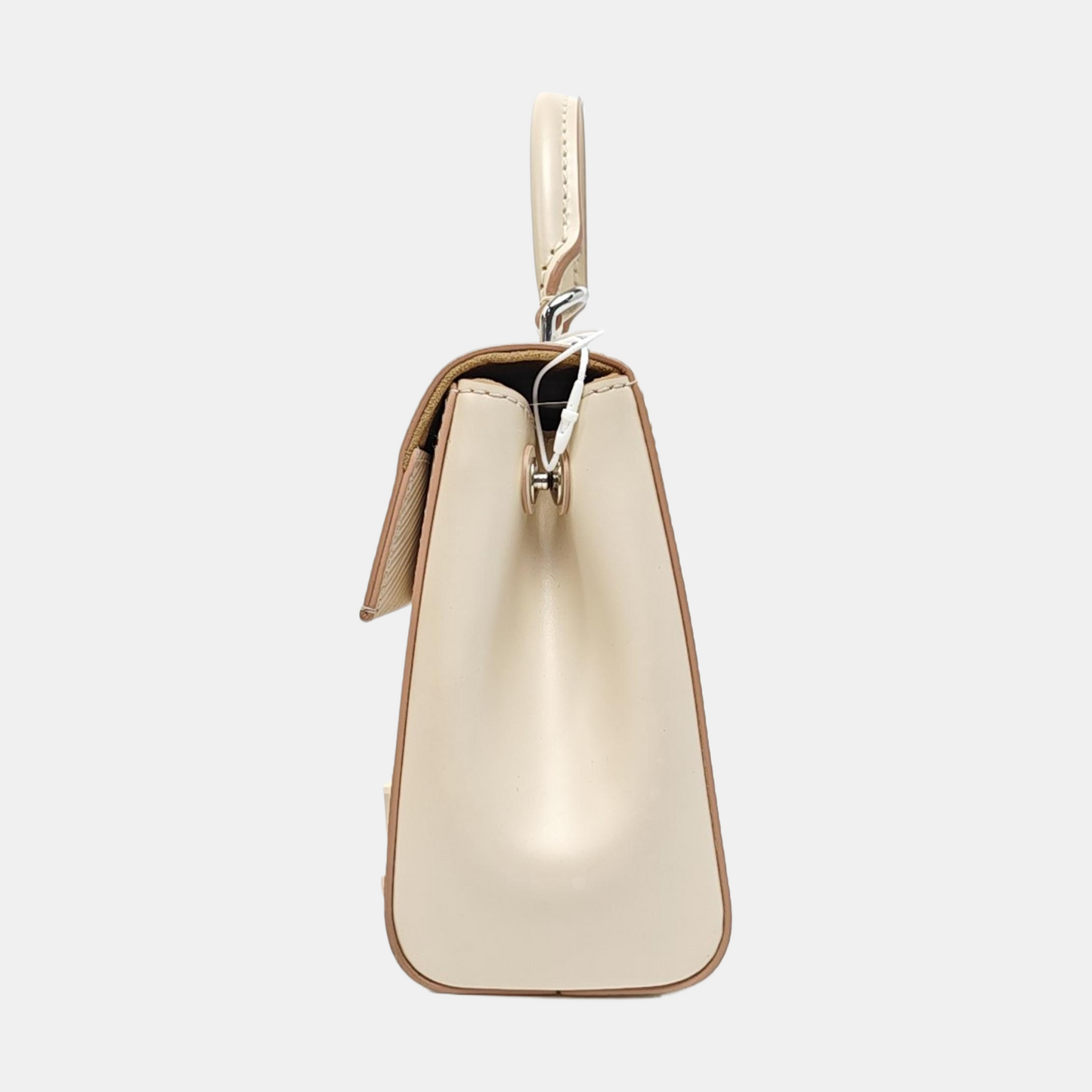 LOUIS VUITTON CLUNY Mini Beige EPI Leather Crinkle Cluny Crossbody Bag Handbag Shoulder Bag Silver Hardware Removable Strap Full Accessories-(SKU)-965650652