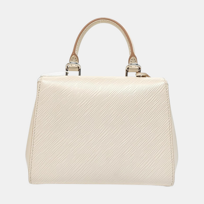 LOUIS VUITTON CLUNY Mini Beige EPI Leather Crinkle Cluny Crossbody Bag Handbag Shoulder Bag Silver Hardware Removable Strap Full Accessories-(SKU)-965650652
