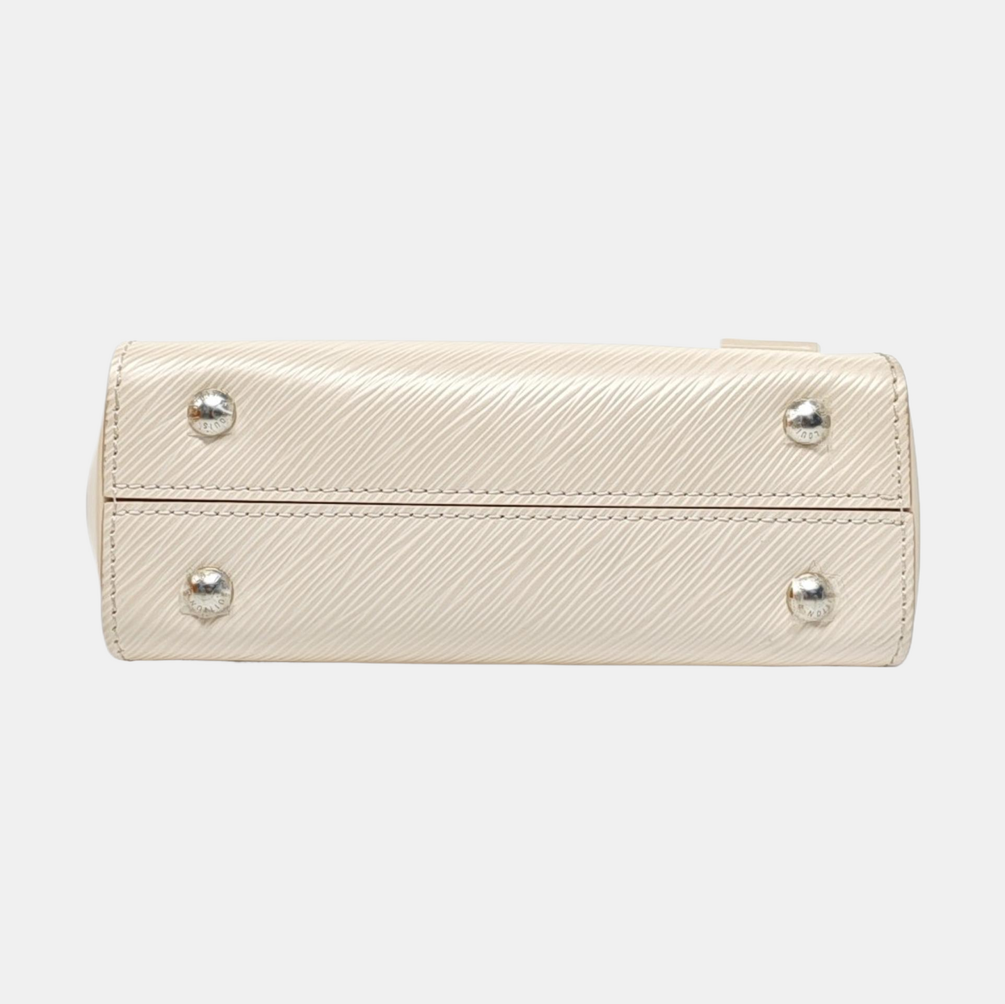 LOUIS VUITTON CLUNY Mini Beige EPI Leather Crinkle Cluny Crossbody Bag Handbag Shoulder Bag Silver Hardware Removable Strap Full Accessories-(SKU)-965650652