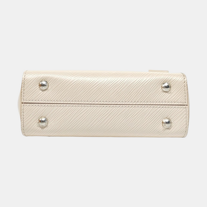 LOUIS VUITTON CLUNY Mini Beige EPI Leather Crinkle Cluny Crossbody Bag Handbag Shoulder Bag Silver Hardware Removable Strap Full Accessories-(SKU)-965650652