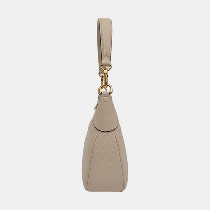 LOUIS VUITTON BAGATELLE White Calfskin Embossed Crossbody Bag Shoulder Bag Tote Bag Golden Hardware 2 Removable Straps-(SKU)-965734846