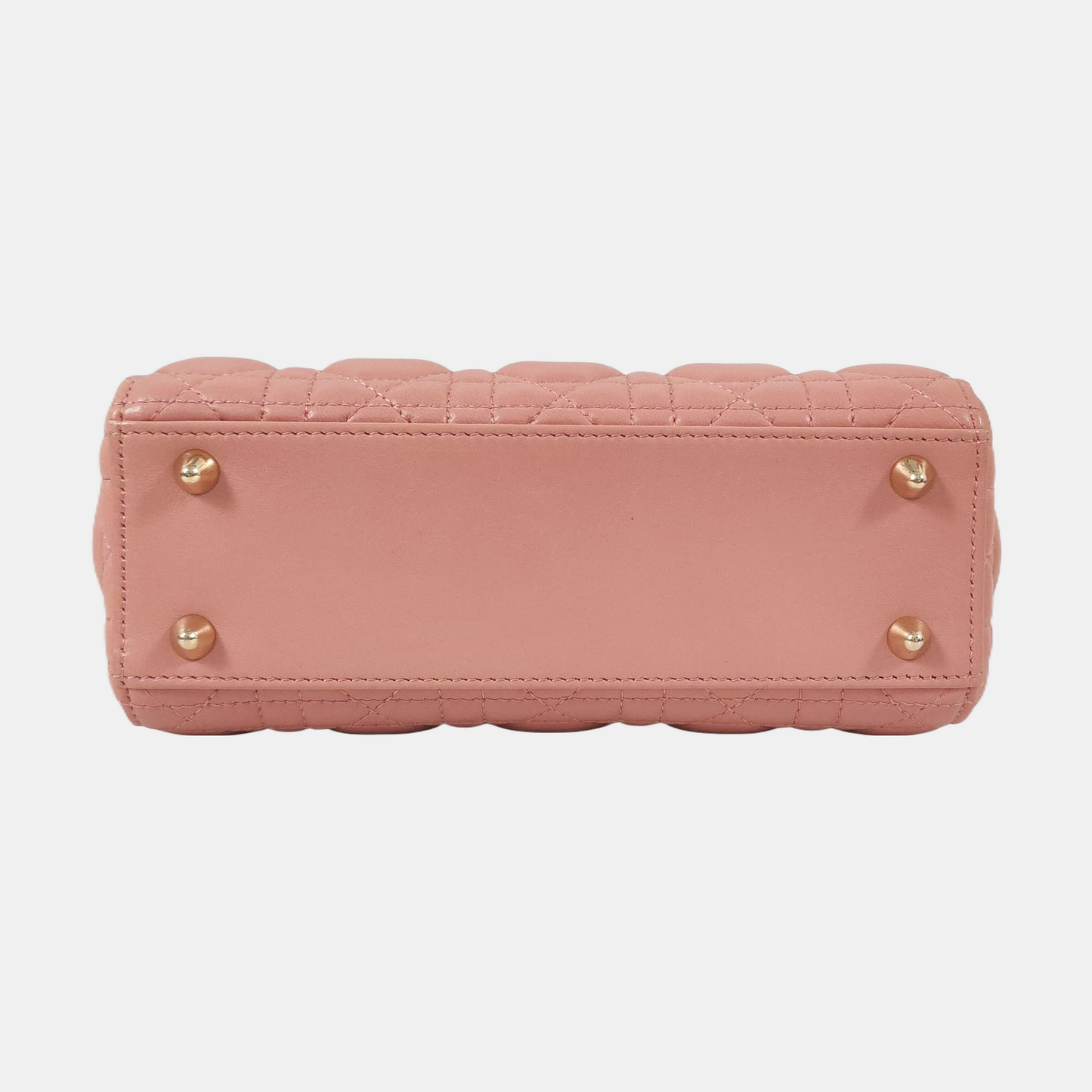 DIOR Lady Dior Small Size Pink Lamb Leather Quilted Cannage Bag with Detachable Strap-(SKU)-965734341