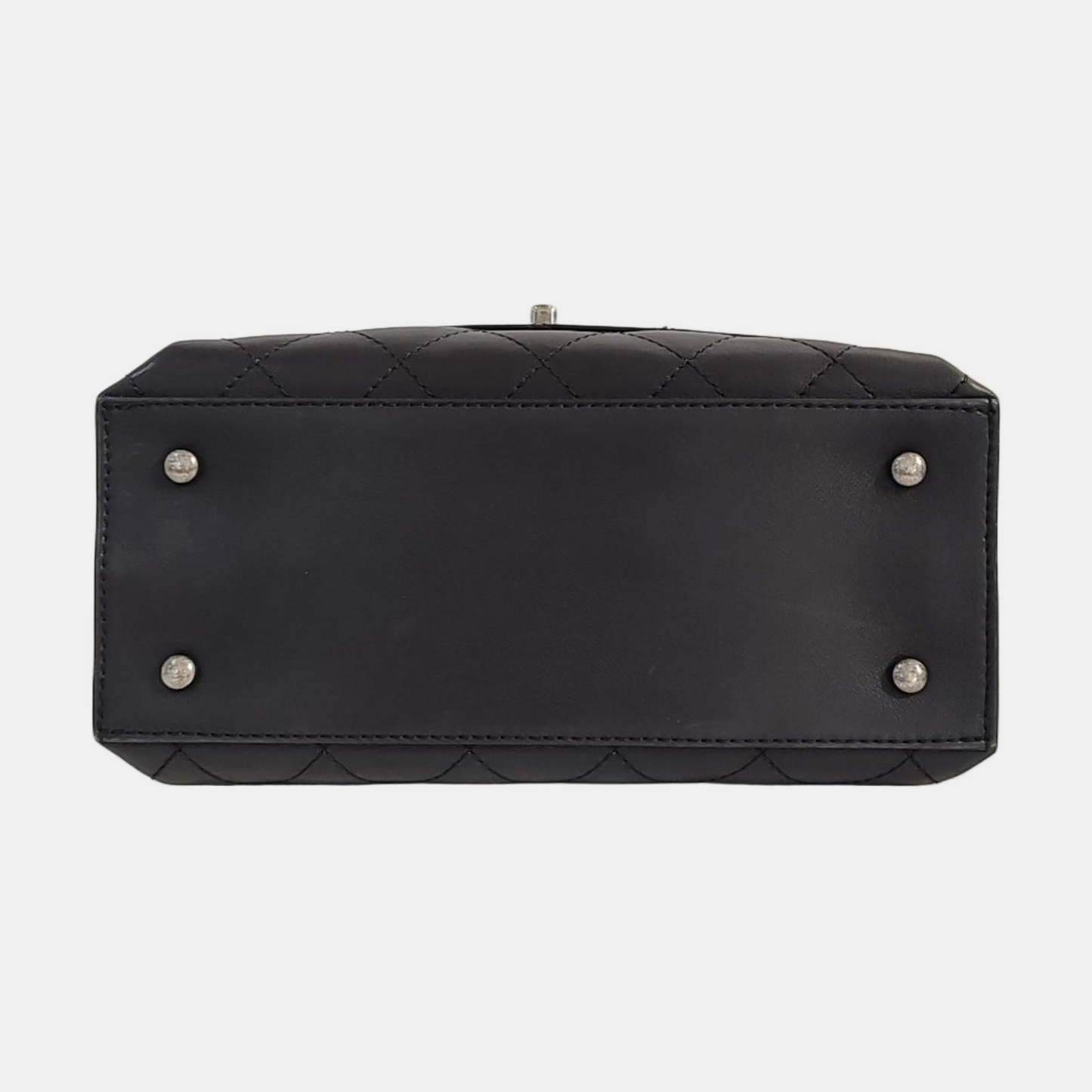 CHANEL LUXURY TOP Small Black Calfskin Quilted Shoulder Bag Tote Crossbody Bag Ruthenium Hardware 22K Clasp-(SKU)-965599174