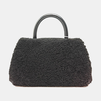 CHANEL COCO HANDLE Small Size Black Wool Calfskin Shoulder Bag, Handbag, Crossbody Bag with Detachable Strap-(SKU)-966024860