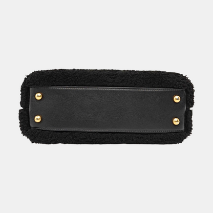 CHANEL COCO HANDLE Small Size Black Wool Calfskin Shoulder Bag, Handbag, Crossbody Bag with Detachable Strap-(SKU)-966024860