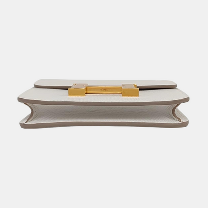HERMÈS Constance Slim Light Gray Epsom Leather Constance Bag Wallet with Gold Hardware B Stamp Pockets-(SKU)-966022942