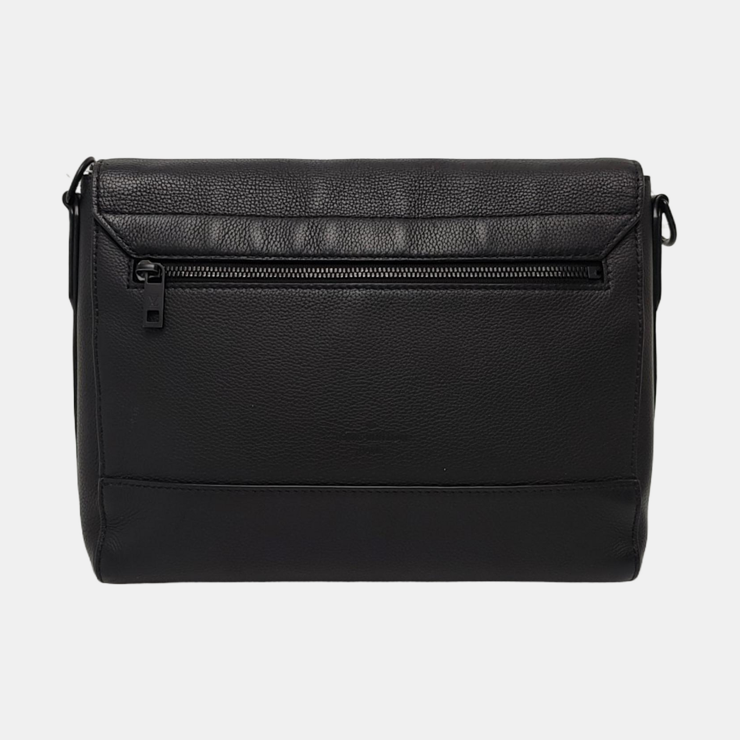 LOUIS VUITTON AEROGRAM Black Leather Printed Shoulder Bag Crossbody Bag with Detachable Strap-(SKU)-966236280