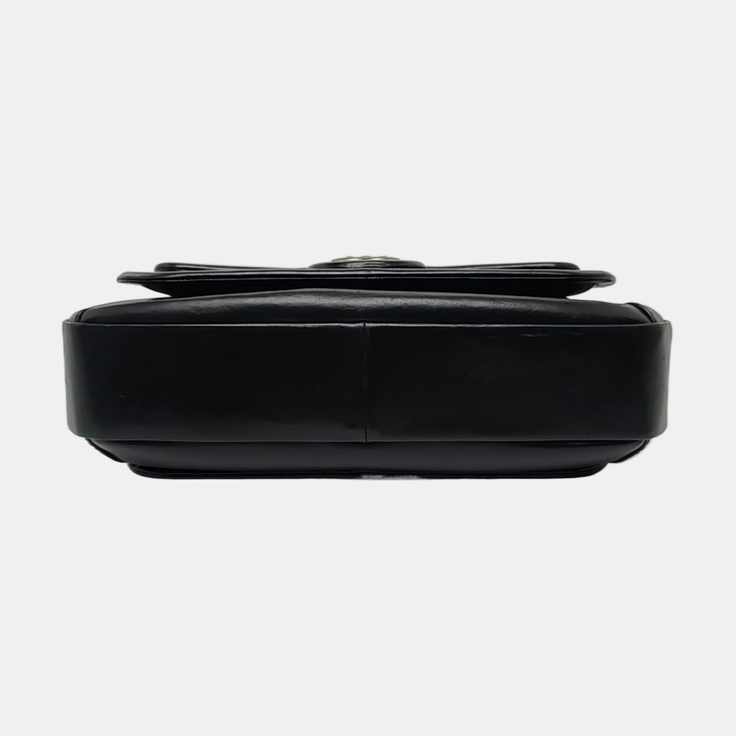 CHANEL PRESTIGE Black Calfskin Quilted Shoulder Bag with Palladium Hardware, 21 Clasp-(SKU)-966292993