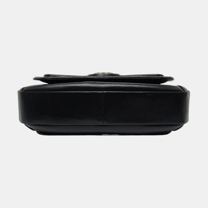 CHANEL PRESTIGE Black Calfskin Quilted Shoulder Bag with Palladium Hardware, 21 Clasp-(SKU)-966292993