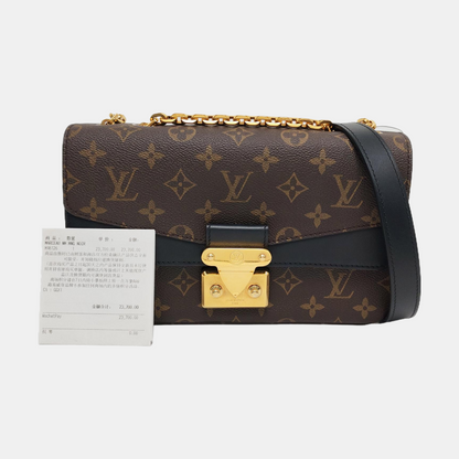 LOUIS VUITTON MARCEAU Brown Coated Canvas Monogram Single Shoulder Bag Crossbody Bag Gold Hardware-(SKU)-966233231